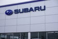 Subaru logo on a New Jersey car dealership. Subaru was the twenty-first largest automaker in 2017