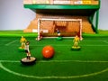 Subbuteo football men vintage toys Royalty Free Stock Photo