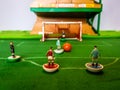 Subbuteo football men vintage toys Royalty Free Stock Photo