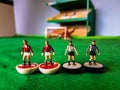 Subbuteo football men vintage toys Royalty Free Stock Photo