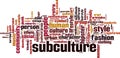 Subculture word cloud Royalty Free Stock Photo