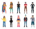 Subcultures People Icons Set