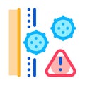 Subcutaneous viruses icon vector outline illustration