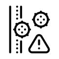 Subcutaneous viruses icon vector outline illustration