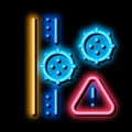subcutaneous viruses neon glow icon illustration