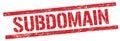 SUBDOMAIN text on red grungy rectangle stamp Royalty Free Stock Photo