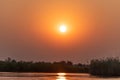 Subdown at the okawango delta in Botswana Royalty Free Stock Photo