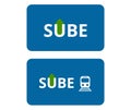 SUBE, Argentinian subway public transportation card icon vector