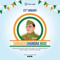 Subhash chandra bose jayanti banner design