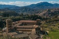 Subiaco village and Santa Scolastica abbey in Lazio