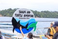 Sign of Shark and Turtle adventure encounter area in Subic Ocean