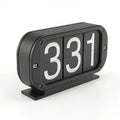 Display of numbers on a white background showcasing a flip clock styling with a clear, minimalist design Royalty Free Stock Photo