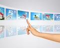 Subject homes for sale and rent. Finger presses Royalty Free Stock Photo