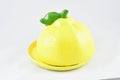 The subject for the kitchen, bright yellow cap on the stand