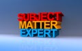 Subject matter expert on blue