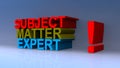 Subject matter expert on blue