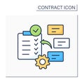 Subject to contract color icon