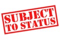 SUBJECT TO STATUS Royalty Free Stock Photo