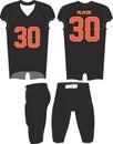 Sublimated Football Uniform Mock ups templates vectors Royalty Free Stock Photo