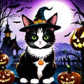 A sublime Halloween cat is one that is both spooky and adorable.