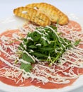 Sublime quality beef carpaccio dish Royalty Free Stock Photo