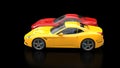 Sublime red and yellow super sports cars side by side - side view Royalty Free Stock Photo