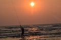 Sunset, Goa beach, india Royalty Free Stock Photo
