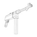 Submachine gun german MP 40 world war 2 firearms pistol