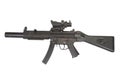 Submachine gun MP5 with silencer isolated Royalty Free Stock Photo