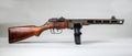 Submachine gun ppsh-41 on a light background. Royalty Free Stock Photo