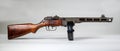 Submachine gun ppsh-41 on a light background.