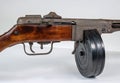 Submachine gun ppsh-41 on a light background.