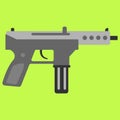 Submachine gun security and military weapon