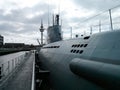 Submarine at Bremerhaven museum harbor Royalty Free Stock Photo