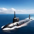 a submarine dives, ai-generatet