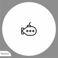 Submarine vector icon sign symbol