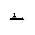 Submarine icon solid. vehicle and transportation icon stock