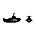 Submarine icon symbol design from view Army collection Royalty Free Stock Photo