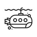 Submarine icon image.