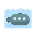 Submarine icon vector image.