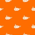 Submarine navy pattern vector orange