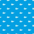 Submarine navy pattern vector seamless blue