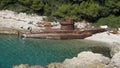 Submarine repair on Croatian beach