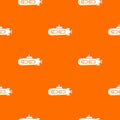 Submarine retro pattern vector orange