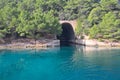 Lastovo , Croatia. Bunker for submarines. Royalty Free Stock Photo