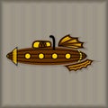 Submarine Steampunk Style vector image v i