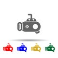 Submarine transport multi color style icon. Simple glyph, flat vector of transport icons for ui and ux, website or mobile Royalty Free Stock Photo