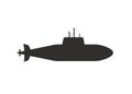 Submarine War Icons vector illustration. Black silhouette Royalty Free Stock Photo
