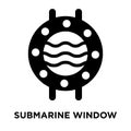 Submarine Window icon vector isolated on white background, logo