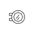 Submarine window outline icon